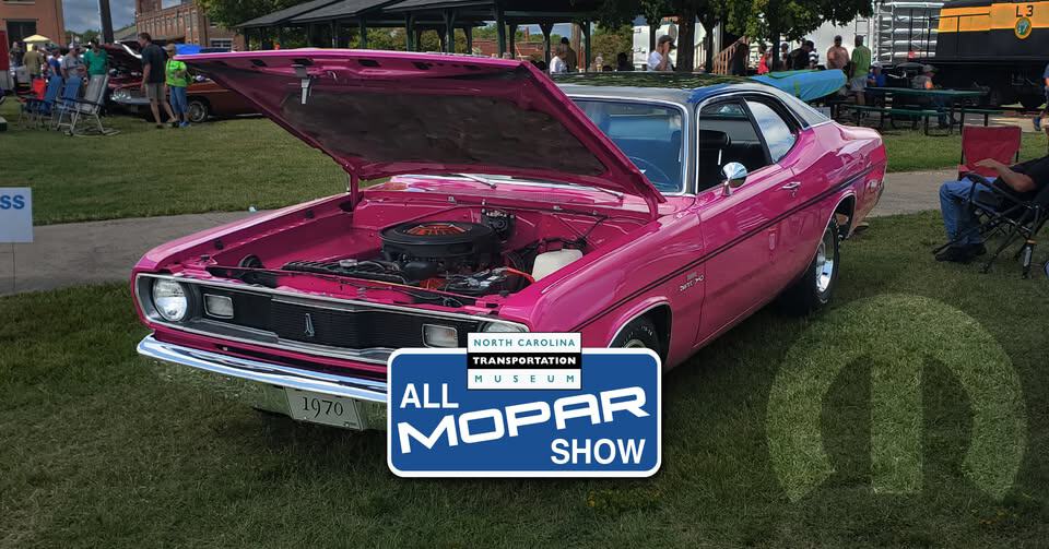 North Carolina Transportation Museum All Mopar Show event at North Carolina Transportation Museum in Spencer, NC on August 15, 2026
