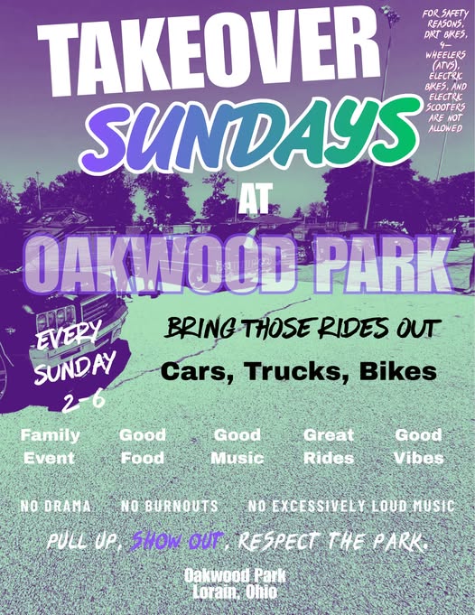 Oakwood Park Takeover Sundays event at Oakwood Park in Lorain, OH on July 5, 2026