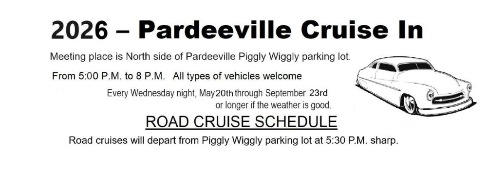 Pardeeville Piggly Wiggly Cruise in event at Piggly Wiggly in Pardeeville, WI on July 15, 2026