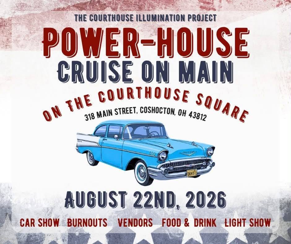 Power-House Cruise on Main event at Courthouse Square in Coshocton, OH on August 22, 2026
