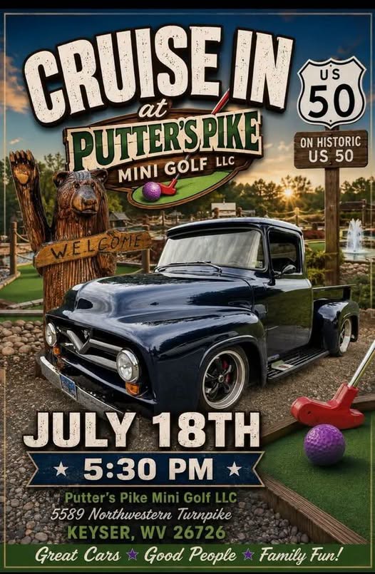 Putter's Pike Mini Golf Cruise in event at Putter's Pike Mini Golf LLC in Keyser, WV on July 18, 2026