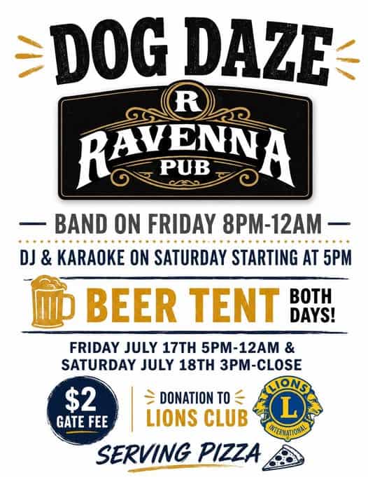 Ravenna Dog Daze Car Show event at 12379 Stafford St in Ravenna, MI on July 17, 2026