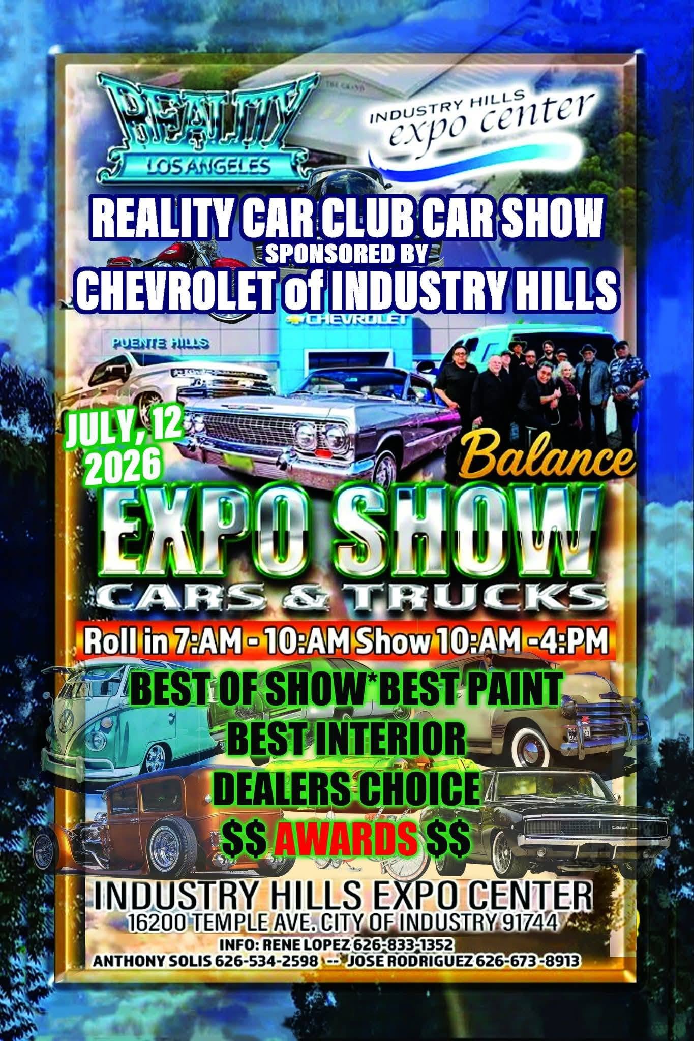 Reality Car Club Car Show event at Industry Hills Expo Center in City of Industry, CA on July 12, 2026