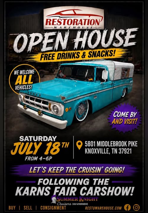 Restoration Warehouse Open House event at Restoration Warehouse in Knoxville, TN on July 18, 2026