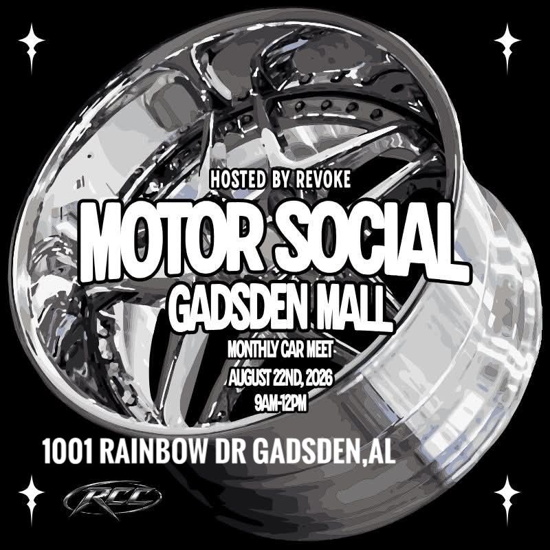 Revoke Motor Social event at Gadsden Mall in Gadsden, AL on August 22, 2026