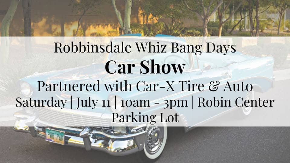 Robbinsdale Whiz Bang Days Car Show event at Robin Center Parking Lot in Robbinsdale, MN on July 11, 2026