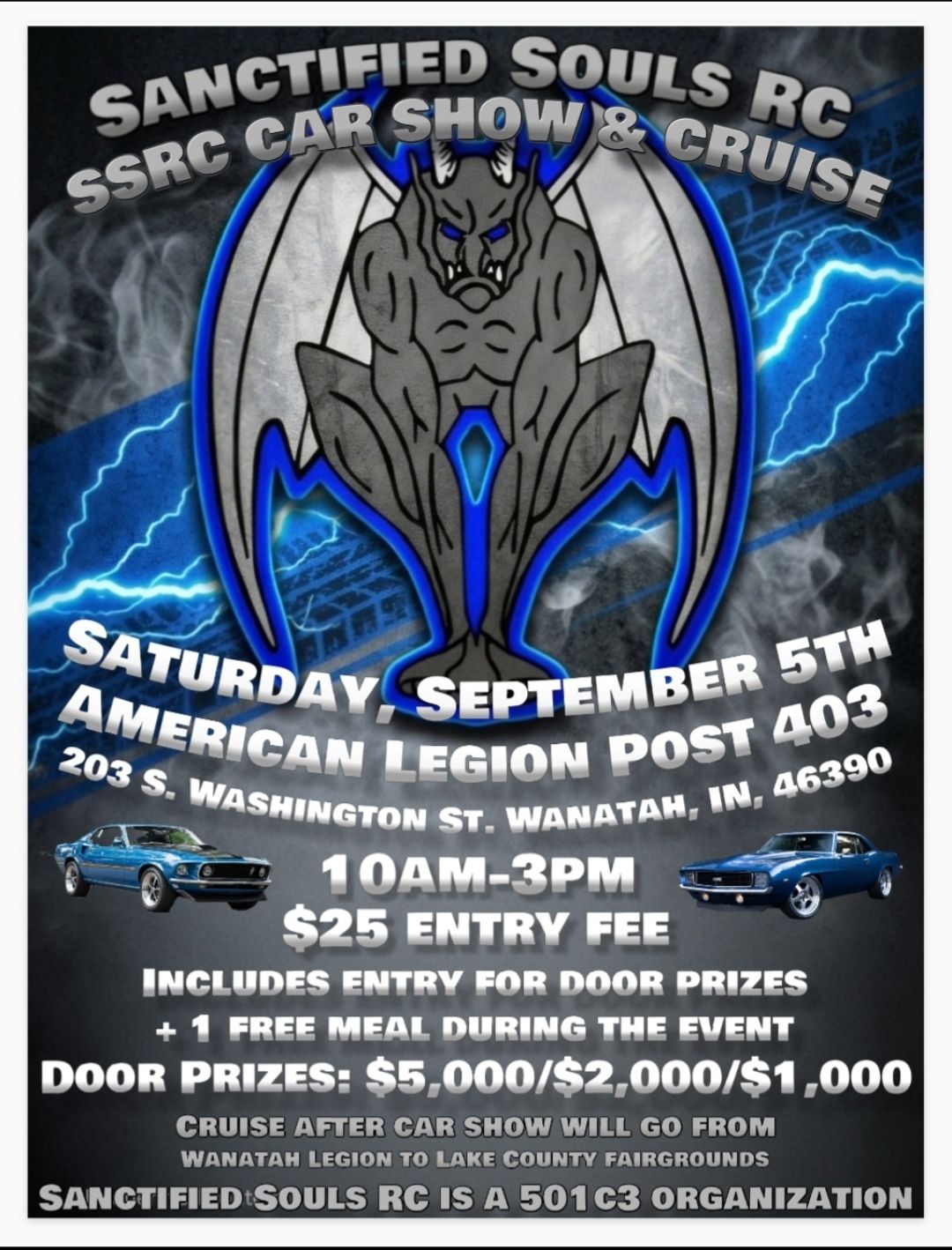 Sanctified Souls RC Car Show & Cruise event at American Legion Post 403 in Wanatah, IN on September 5, 2026