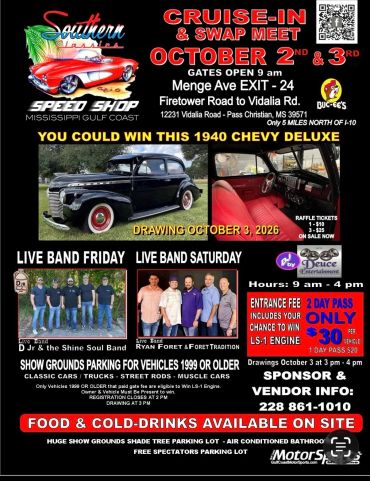 Southern Speed Shop Mississippi Gulf Coast Cruise-In & Swap Meet car show in Pass Christian, MS