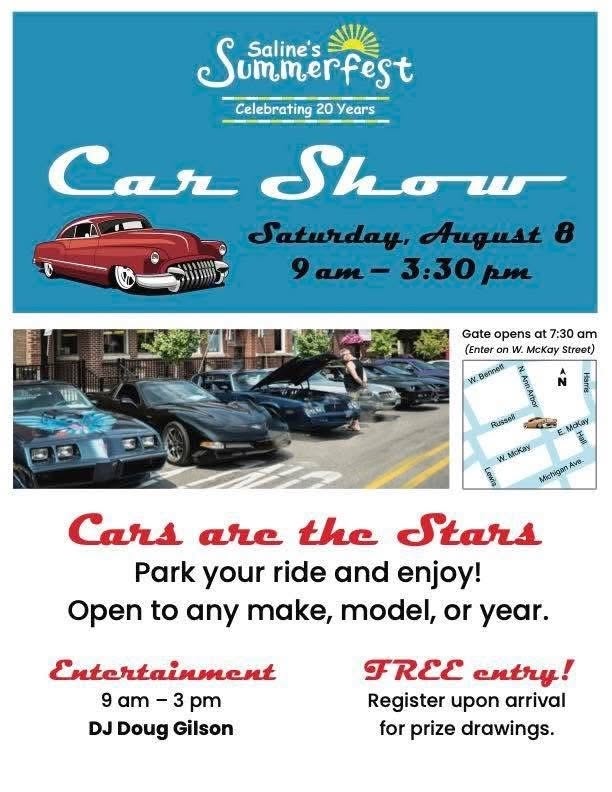 Summerfest Car Show event at Downtown Coopersville in Coopersville, MI on August 8, 2026