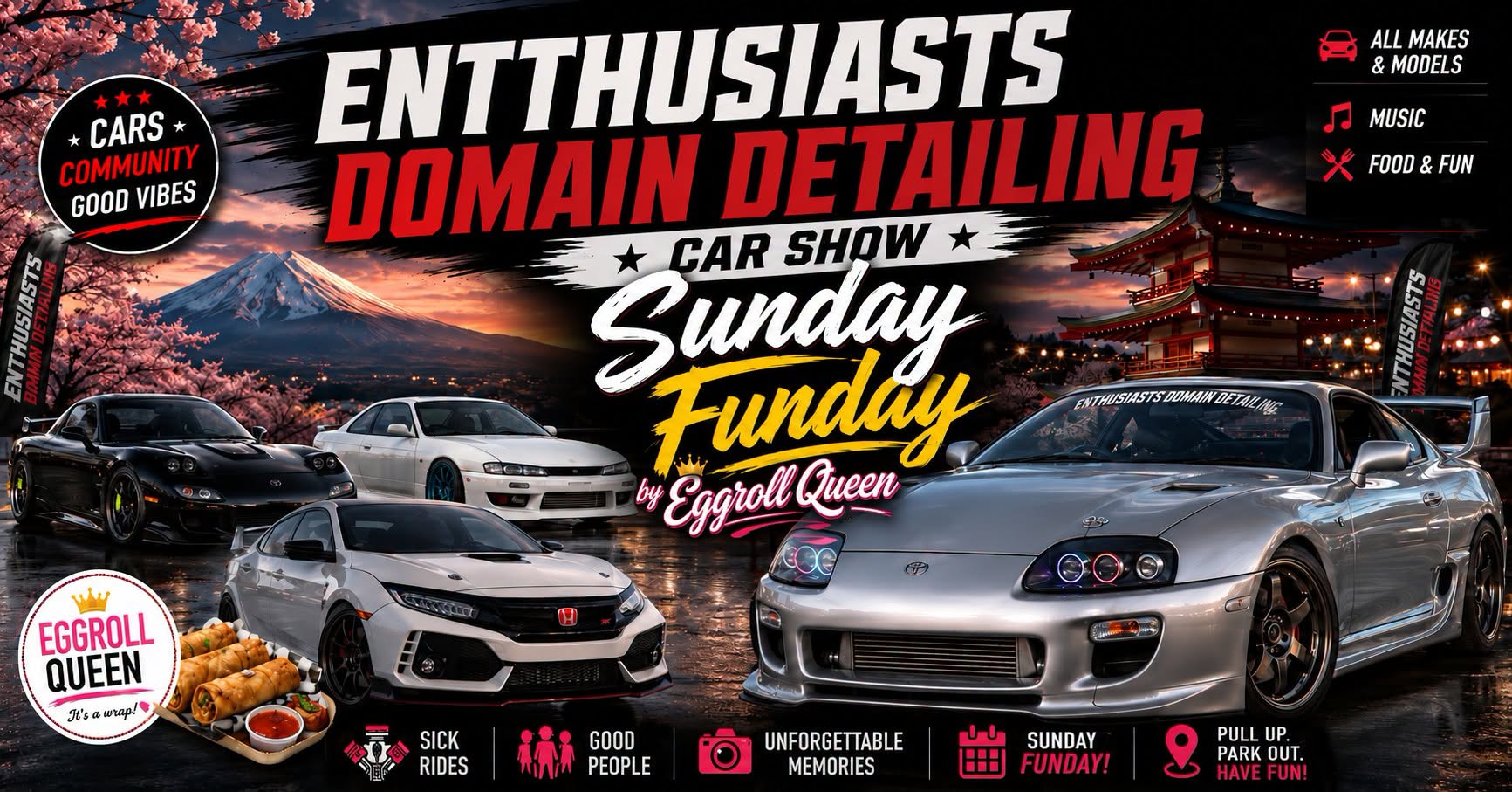 Sunday Funday Car Show event at Gustavus Lutheran Church in St Paul, MN on August 23, 2026
