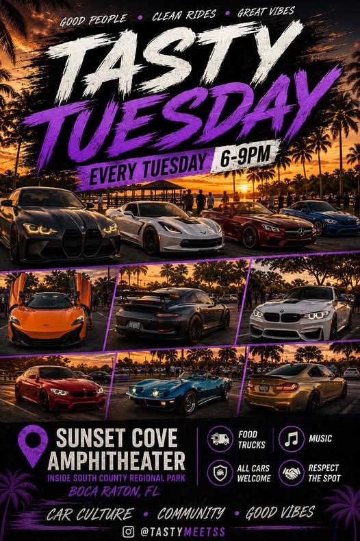 Tasty Tuesday at Sunset Cove Amphitheater event at Sunset Cove Amphitheater in Boca Raton, FL on July 14, 2026