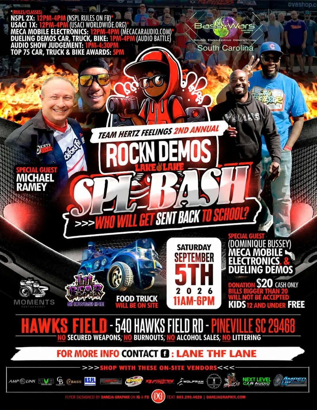 Team Hertz Feelings SPL-Bash event at Hawks Field in Pineville, SC on September 5, 2026