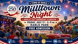 Town of Ranlo 250 Milltown Night event at Ranlo Park in Ranlo, NC on July 17, 2026