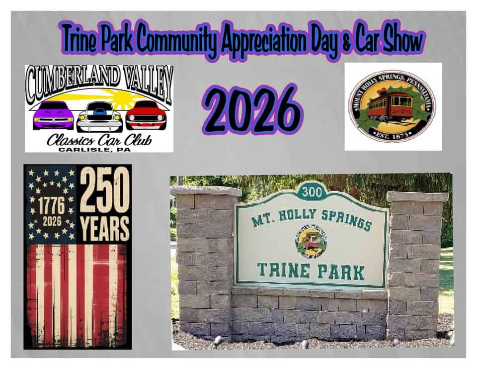 Trine Park Community Appreciation Day & Car Show event at Trine Park in Mt. Holly Springs, PA on July 11, 2026