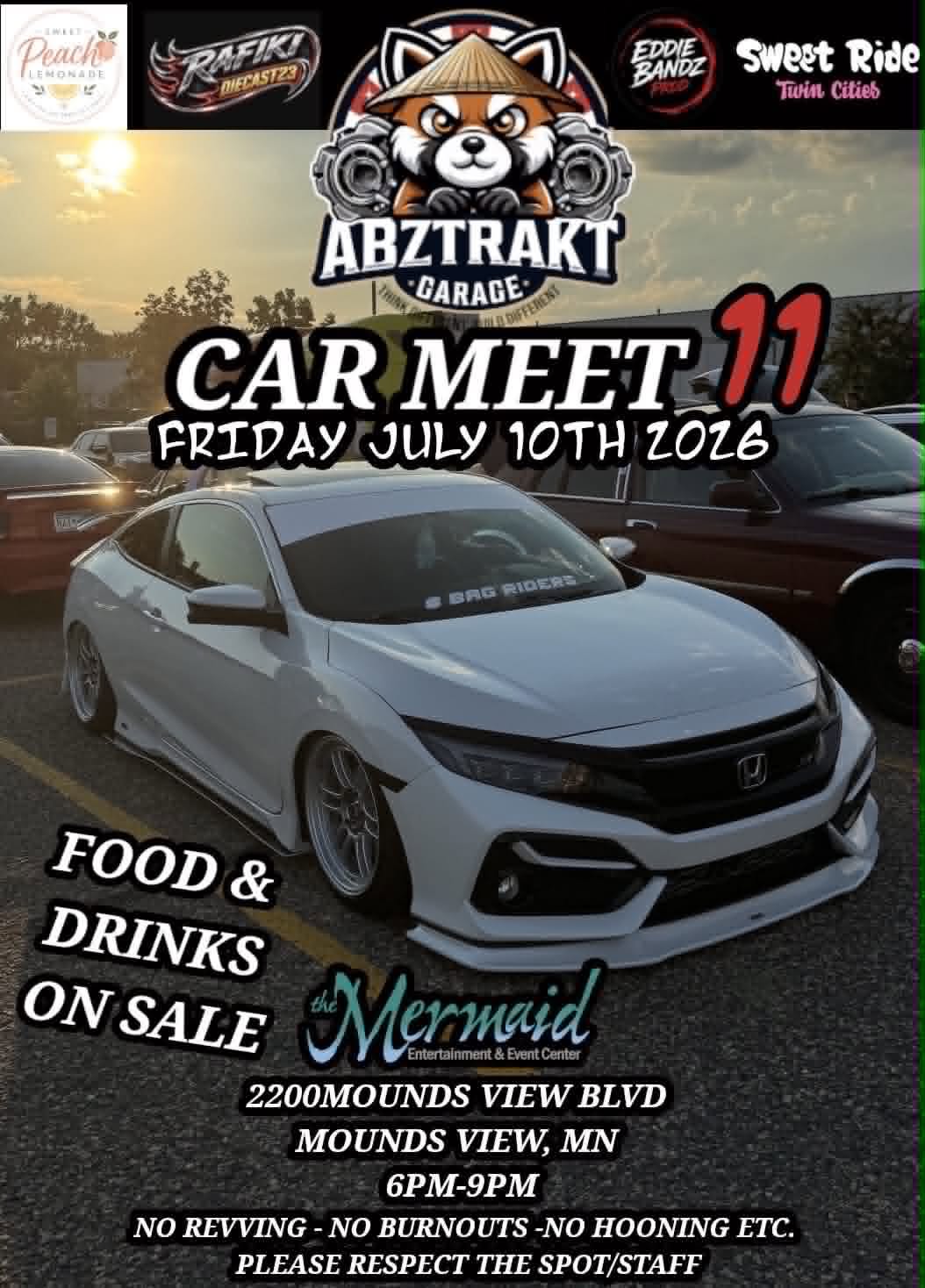 Twin Cities Garage Car Meet 11 event at Mermaid Entertainment & Event Center in Mounds View, MN on July 10, 2026