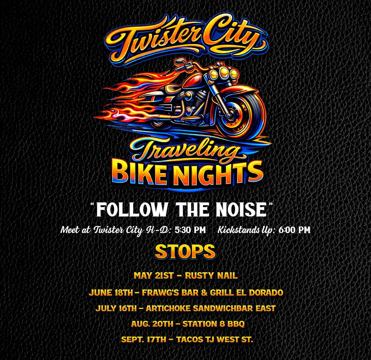Twister City Traveling Bike Nights event at Twister City Harley-Davidson in Wichita, KS on July 16, 2026