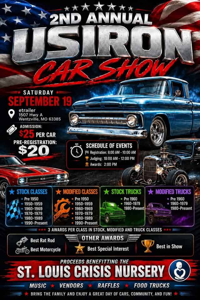 US Iron Car Show event at etrailer in Wentzville, MO on September 19, 2026