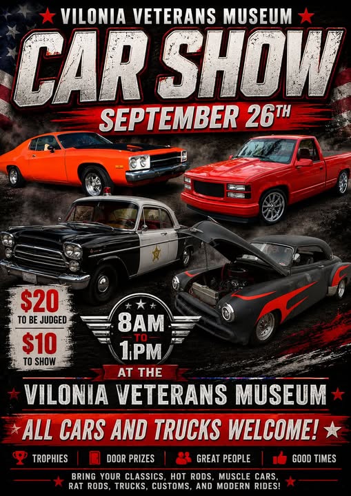 Vilonia Veterans Museum Car Show event at Vilonia Veterans Museum in Vilonia, AR on September 26, 2026