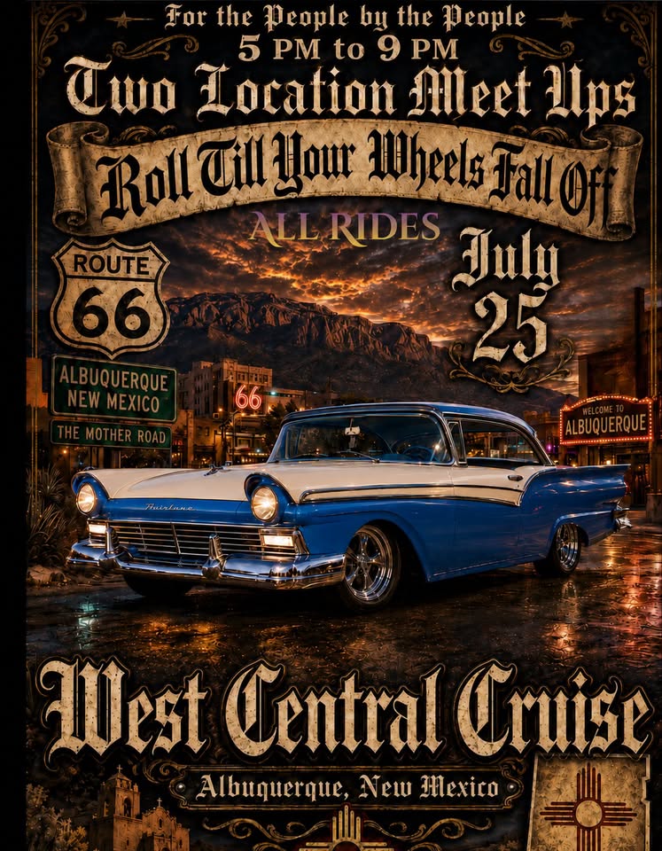 West Central Cruise event at Central Ave NW in Albuquerque, NM on July 25, 2026