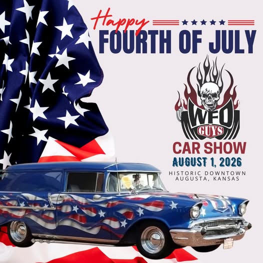 WFO Guys Car Show event at Historic Downtown Augusta in Augusta, KS on August 1, 2026