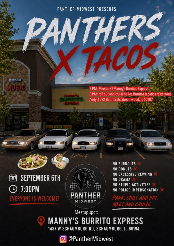 Panther Midwest Panthers x Tacos event at Manny's Burritos Express in Schaumburg, IL on September 6, 2026