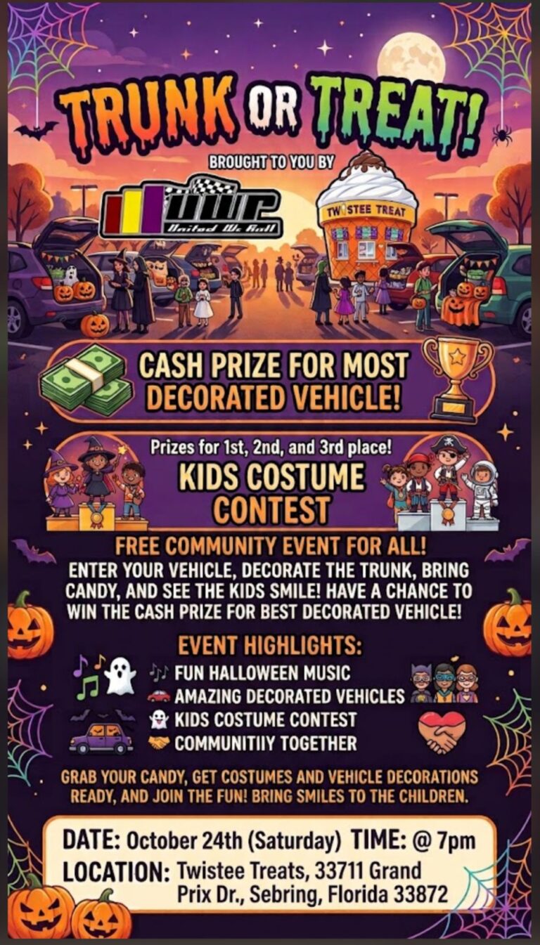 Trunk or Treat at Twistee Treats car show in Sebring, FL