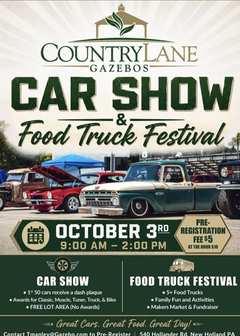 Country Lane Gazebos Car Show & Food Truck Festival car show in New Holland, PA