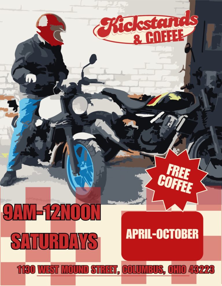 Kickstands & Coffee car show in Columbus, OH