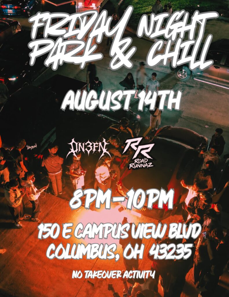 Friday Night Park & Chill event at 150 E Campus View Blvd in Columbus, OH on August 14, 2026