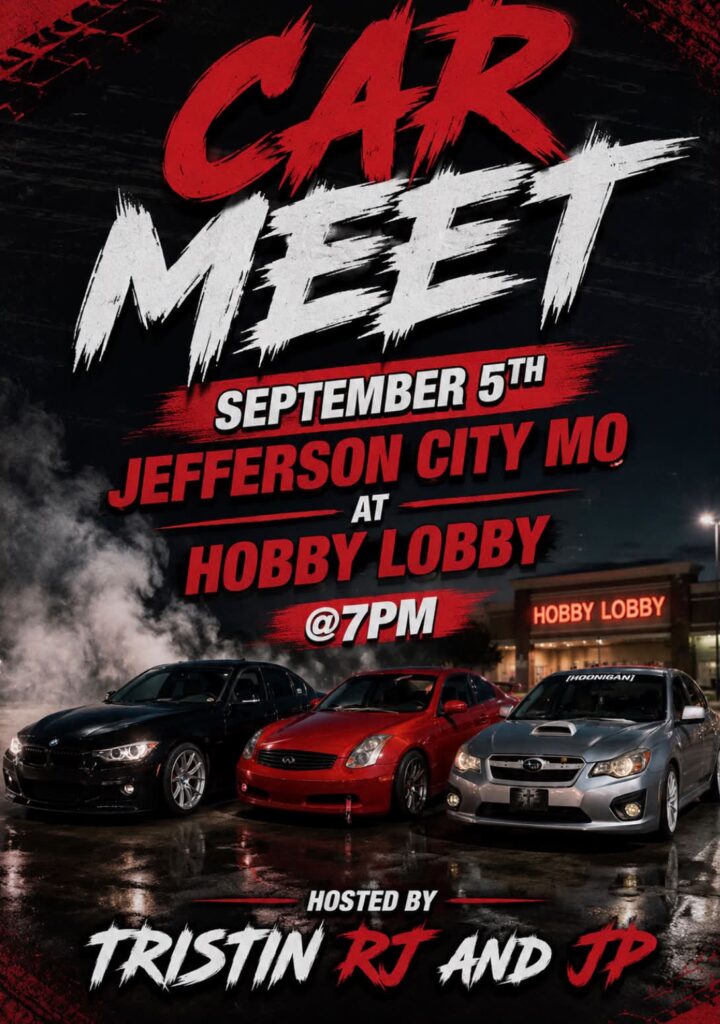 Car Meet at Hobby Lobby event at Hobby Lobby in Jefferson City, MO on September 5, 2026