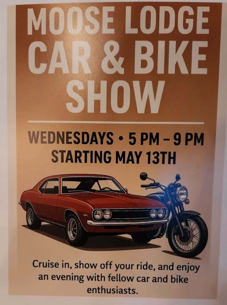 Moose Lodge Car & Bike Show event at Moose Lodge in Maplewood, MN on August 5, 2026