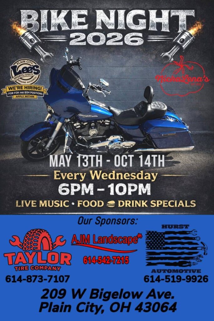 Lee's Sports and Spirits Bike Night event at Lee's Sports and Spirits in Plain City, OH on August 12, 2026