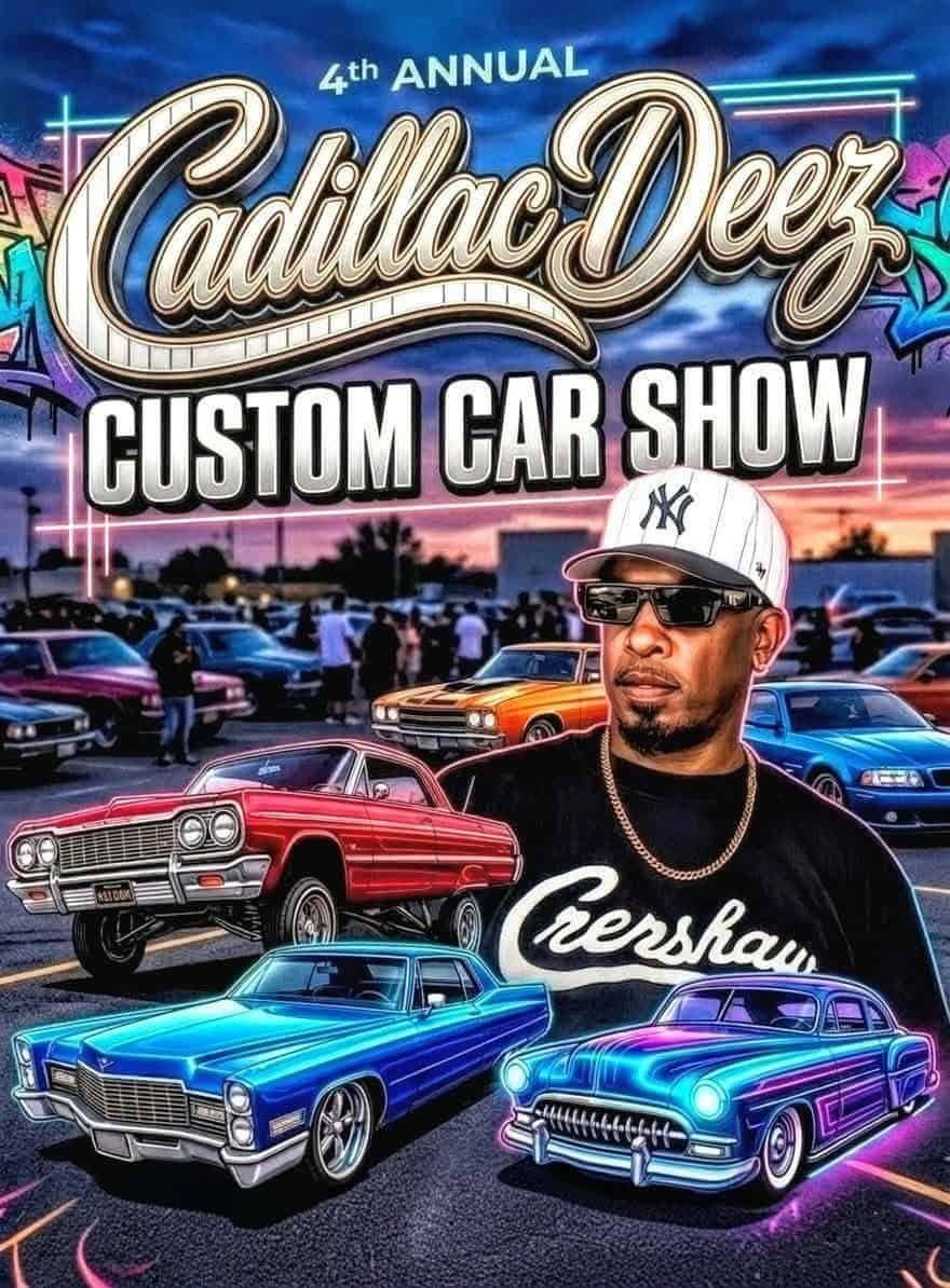 4th Annual CadillacDeez Custom Car Show event at South Side Cultural Center in Providence, RI on August 15, 2026