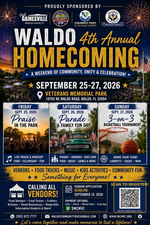 4th Annual Waldo Homecoming car show in Waldo, FL