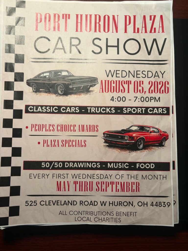 Port Huron Plaza Car Show event at Port Huron Plaza in Huron, OH on September 2, 2026