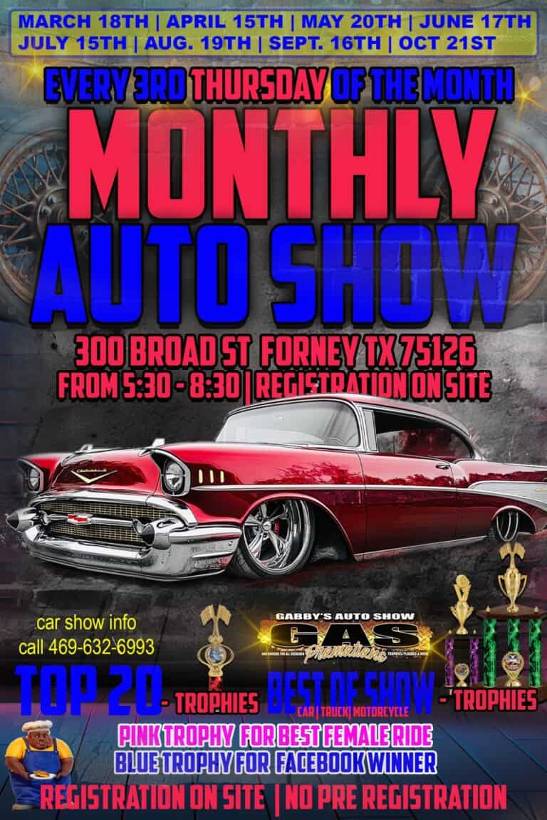 Doe Belly’s Monthly Auto Show in Forney, TX car show in Forney, TX