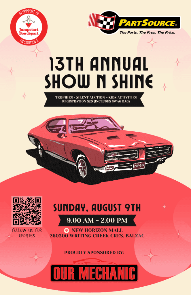 13th Annual Show N Shine event at New Horizon Mall in Balzac, AB on August 9, 2026