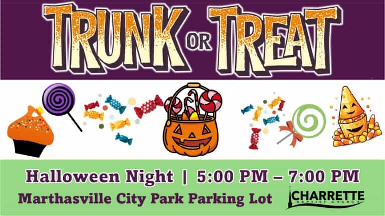 Trunk or Treat by Charrette Baptist Church car show in Marthasville, MO