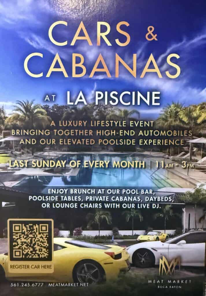 Cars & Cabanas at La Piscine event at La Piscine in Boca Raton, FL on August 30, 2026