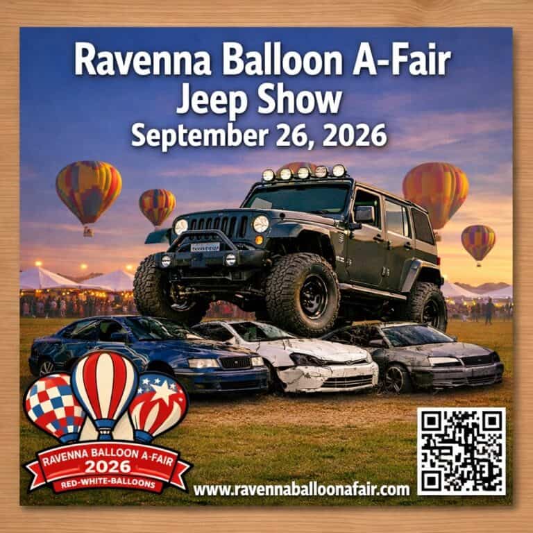 Ravenna Balloon A-Fair Jeep Show car show in Atwater, OH