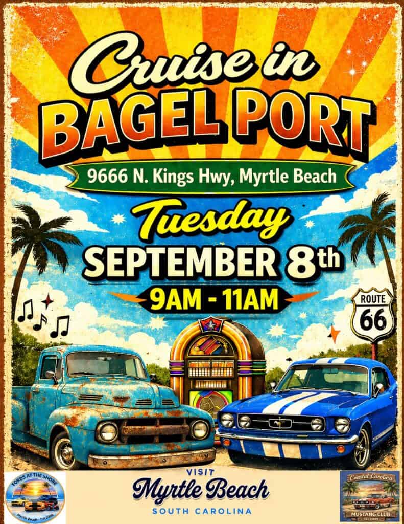 CCMC 2nd Annual Breakfast Cruise In event at Bagel Port Cafe & Deli in Myrtle Beach, SC on September 8, 2026