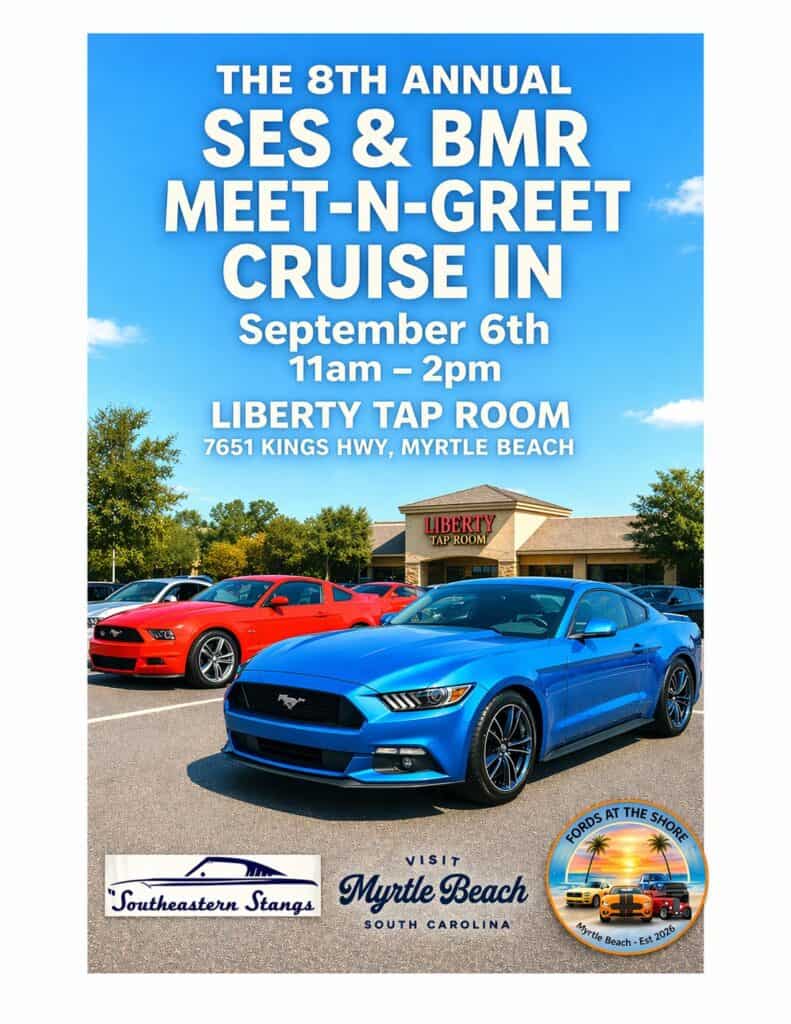 8th Annual SES & BMR Meet-N-Greet Cruise In event at Liberty Tap Room in Myrtle Beach, SC on September 6, 2026