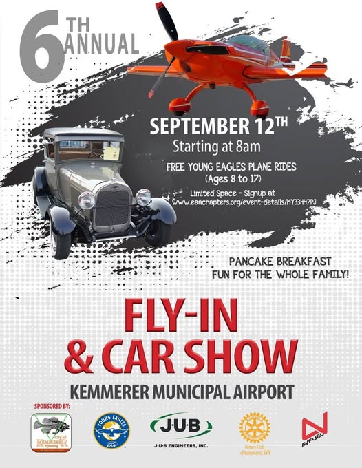 6th Annual Fly-In & Car Show event at Kemmerer Municipal Airport in Kemmerer, WY on September 12, 2026