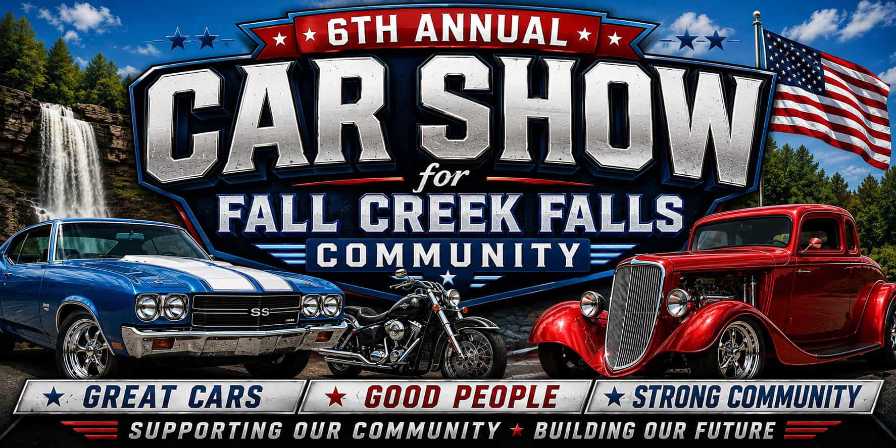6th Fall Creek Falls Community Car/Truck, Motorcycle Show event at 13692 Park Rd in Pikeville, TN on September 12, 2026