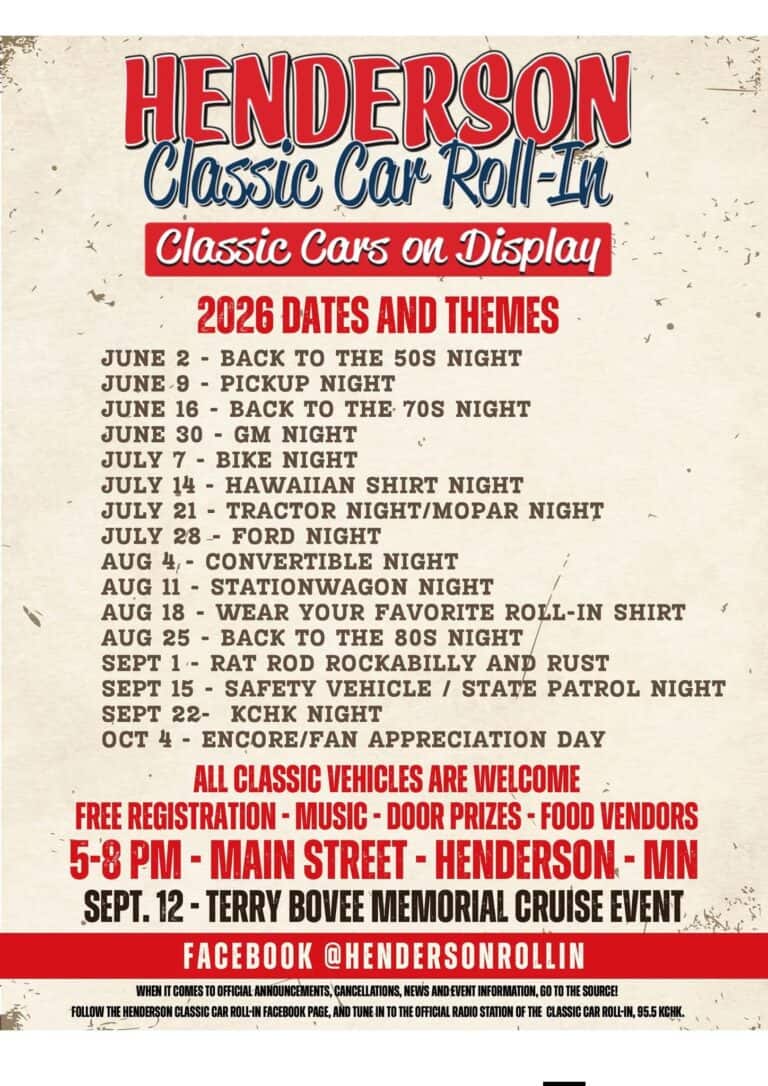 Henderson Classic Car Roll-In – Station Wagon Night car show in Henderson, MN
