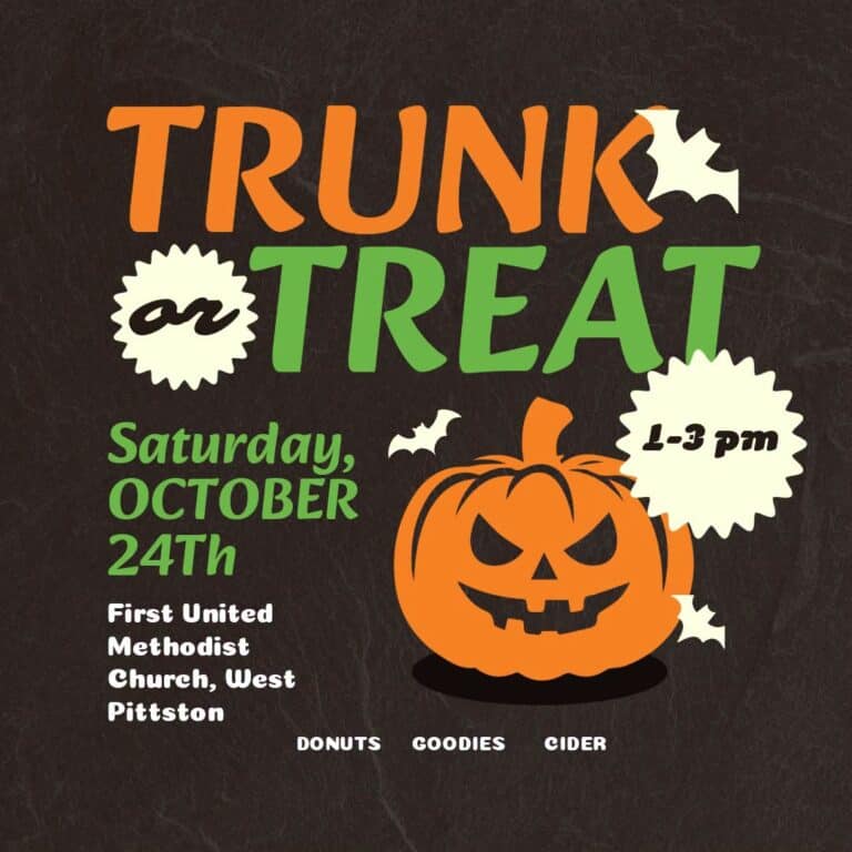 Trunk or Treat at First United Methodist Church West Pittston car show in West Pittston, PA