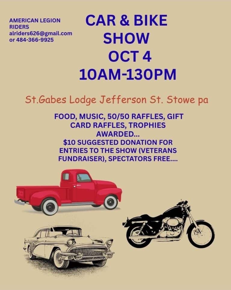 American Legion Riders Car & Bike Show car show in Stowe, PA