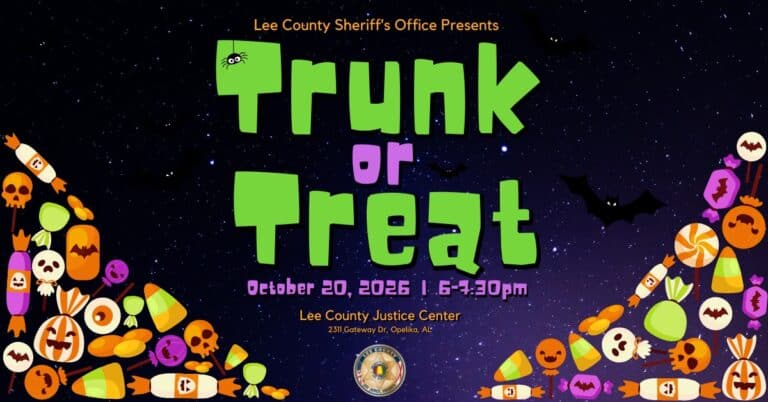 Trunk-or-Treat by Lee County Sheriff’s Office car show in Opelika, AL