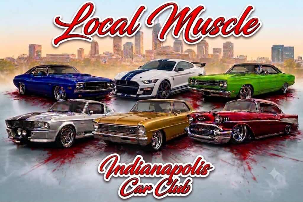 Local Muscle Cruise-In event at The Nest Office Suites in Greenwood, IN on August 4, 2026