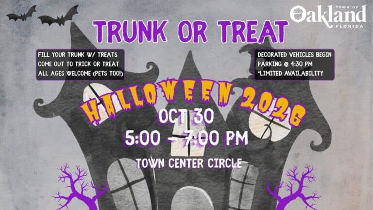 Oakland Trunk or Treat car show in Oakland, FL